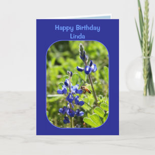 Texas Bluebonnets Linda Bonne carte blanche d'anni