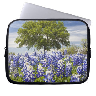 Texas bluebonnets (lupinus texensis) en eik laptop sleeve