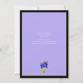 Texas Bluebonnets op Lavender Spring, sparen Datum Kaart (Achterkant)