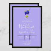 Texas Bluebonnets op Lavender, Spring Wedding Kaart (Voorkant / Achterkant)