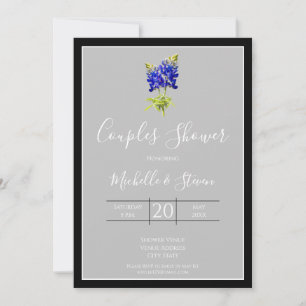 Texas Bluebonnets op Light Grey, Spring, Couples Kaart