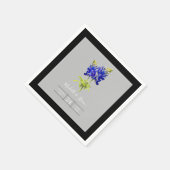 Texas Bluebonnets op Light Grey, Spring Wedding Servet (Hoek)