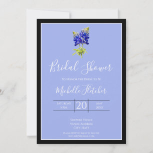 Texas Bluebonnets op Slate Blue, Spring, Bridal Kaart