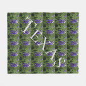 Texas Bluebonnets "Quilt" Fleece Deken (Voorkant (Horizontaal))