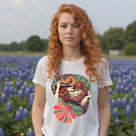 Texas Bluebonnets  Redhead Cowgirl Shirt
