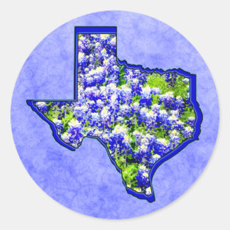 TEXAS BLUEBONNETS RONDE STICKER