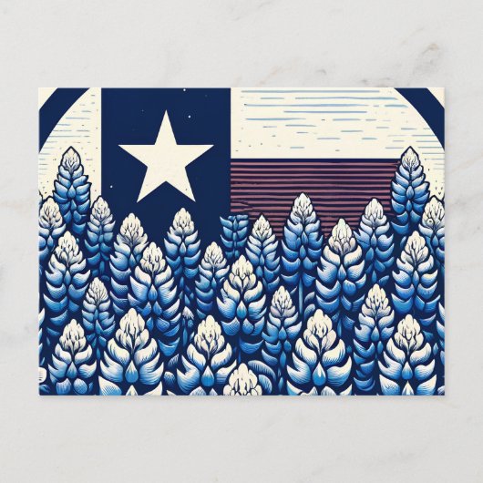 Texas Bluebonnets State Flag Texan Pride Briefkaart (Voorkant)