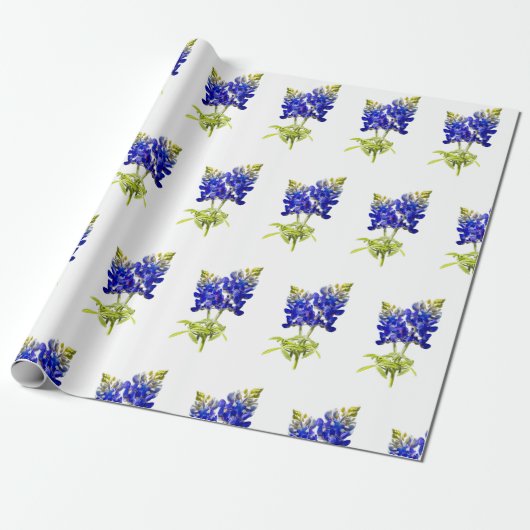 Texas Bluebonnets, Wrapping Paper Cadeaupapier (Uitgerold)