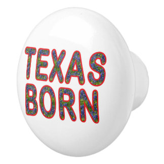 Texas Born Bluebonnet Keramische Knop