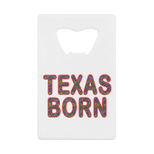 Texas Born Bluebonnet Kredietkaart Flessenopener