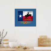 Texas Born & Bred Poster (Keuken)