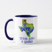 Texas Born & Raised Bluebonnets State of Texas Mok (Links)