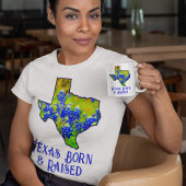 Texas Born & Raised Bluebonnets State of Texas T-shirt