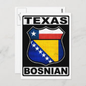 Texas Bosnian American Briefkaart (Voorkant / Achterkant)