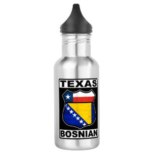 Texas Bosnian American Water Bottle Waterfles