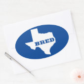 Texas Bred Ovale Sticker (Envelop)