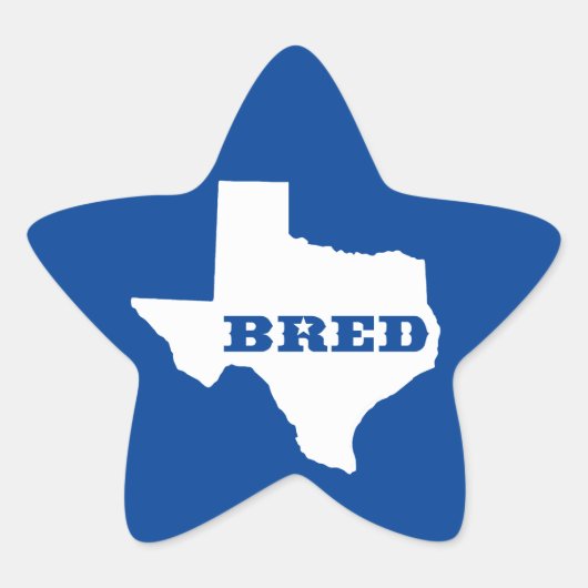 Texas Bred Ster Sticker (Voorkant)