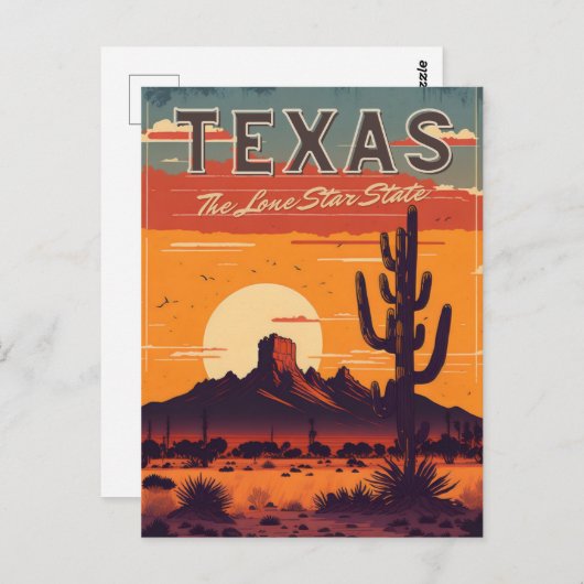 Texas Briefkaart (Voorkant / Achterkant)