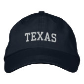 Texas Brodé Ajustable Casquette Navy (Devant)