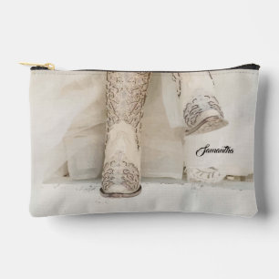 Texas Bruid in Rhinestone Laarzen Etui