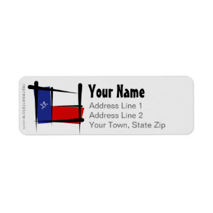 Texas Brush Flag Etiket