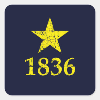 Texas, Burnet ster historische vlag, noodlijdend Vierkante Sticker