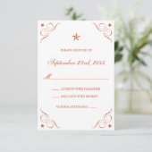 Texas Burnt Orange Lone Star Wedding Cartes RSVP (Debout devant)