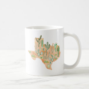Texas Cacti Cactus Succulent Watercolor Kaart Koffiemok