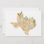 Texas Cactus Watercolor Illustration Map Flat Kaart (Voorkant)