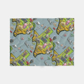Texas Cartoon Map Fleece Deken (Voorkant (Horizontaal))