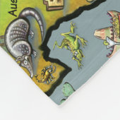 Texas Cartoon Map Fleece Deken (Hoek)
