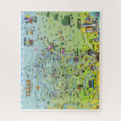 Texas Cartoon Map Legpuzzel (Verticaal)