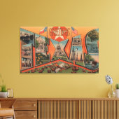 Texas (Cattle Grazing Scene)Grote letter Canvas Afdruk (Insitu (Woonkamer))