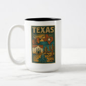 Texas Ceramic Mug - State of Texas Coffee Cup (Gauche)