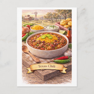 Texas Chili (Amerikaanse Eetseries) Briefkaart