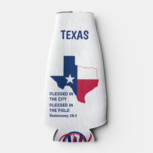 TEXAS Christelijk scriptmonster zonder schroefdraa Flesjeskoeler (Voorkant)