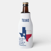 TEXAS Christelijk scriptmonster zonder schroefdraa Flesjeskoeler (Fles Voorkant)