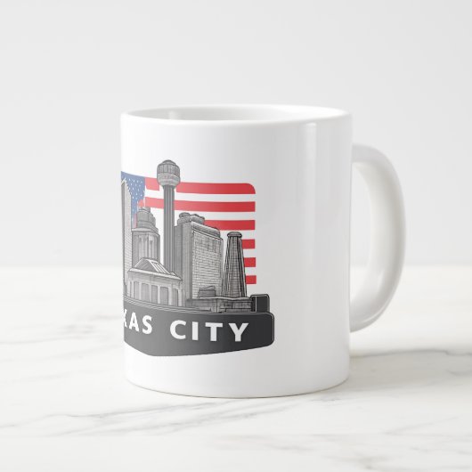 Texas City Skyline Mug Design (Devant droit)