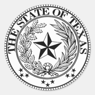 Texas Classic Round Sticker, Ronde Sticker