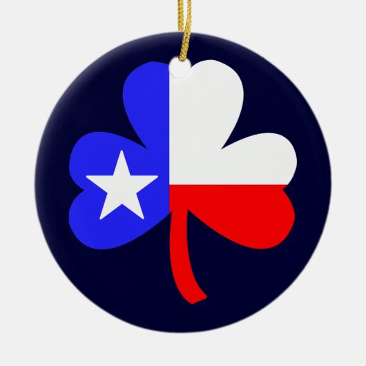 Texas Clover Keramisch Ornament (Voorkant)
