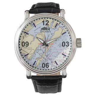 Texas Coastal Bend Nautical Chart Horloge