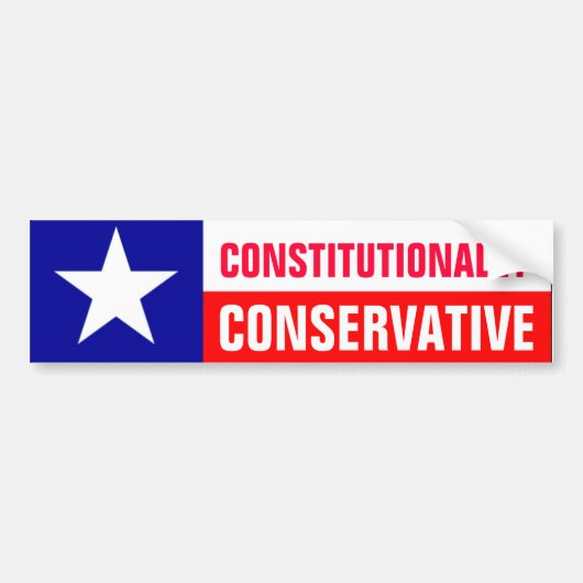 Texas Conservative Bumpersticker (Voorkant)