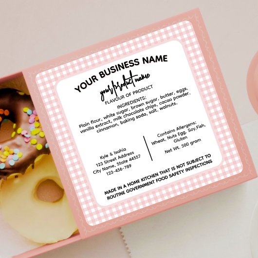 Texas Cottage Law étiquette alimentaire pour la cu