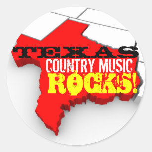 Texas Country Music Rocks Stickers
