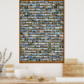 Texas County Courthouses Poster (verticaal bruin) (Keuken)