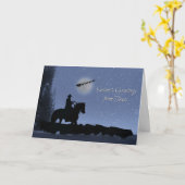 Texas Cowboy Holiday-kaarten Kaart (Gele Bloem)