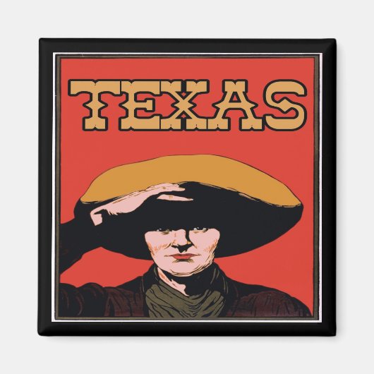 Texas Cowboy Magneet (Voorkant)