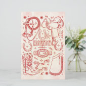 Texas Cowboy Pack Briefpapier (Staand voorkant)