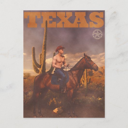 Texas Cowboy Poster Briefkaart (Voorkant)