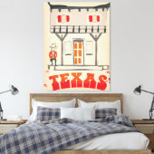 Texas Cowboy  Style-reisposter Canvas Afdruk (Insitu (Slaapkamer))